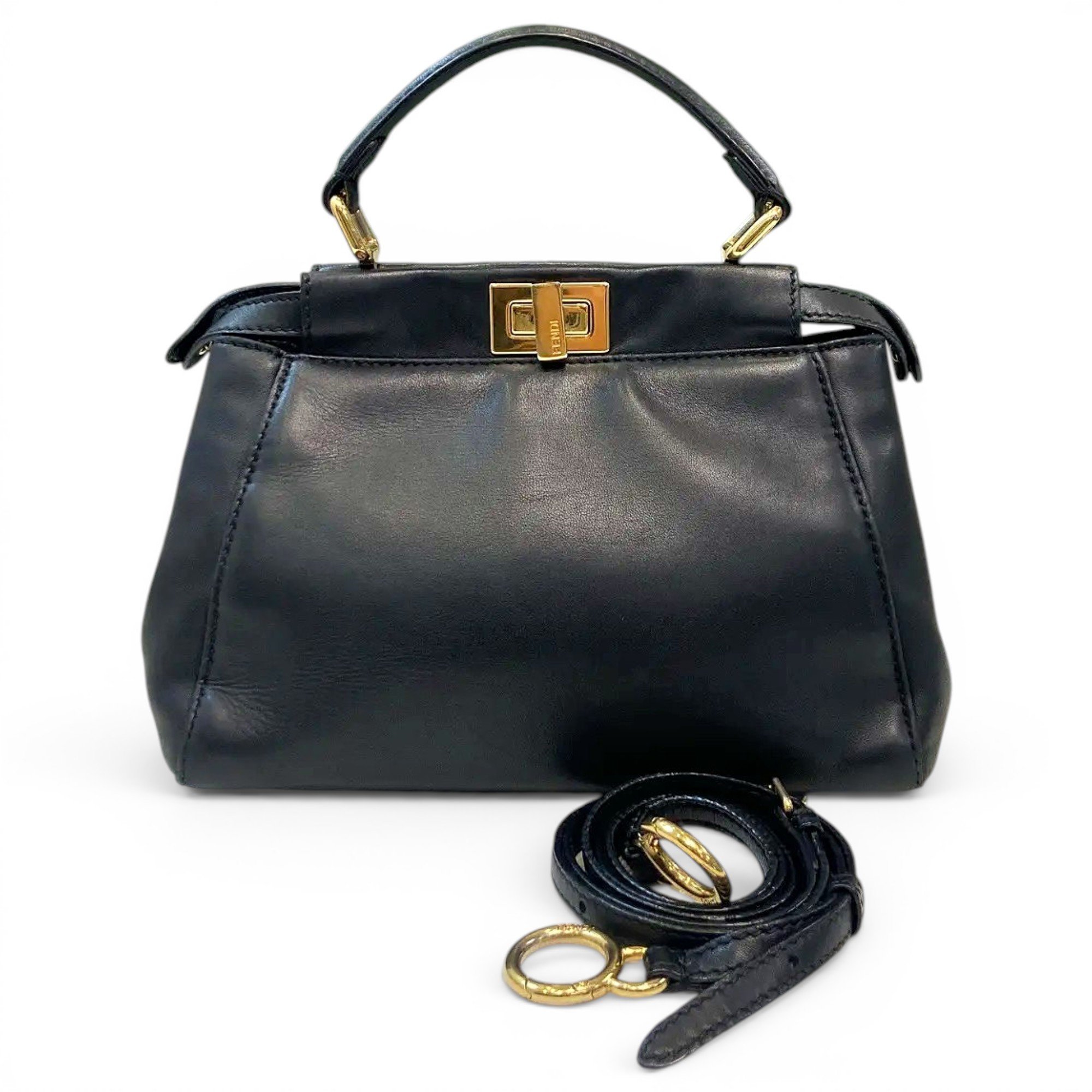 Peekaboo leather handbag