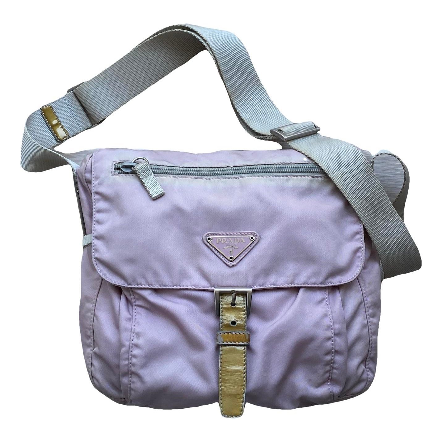 Re-Nylon cloth crossbody bag