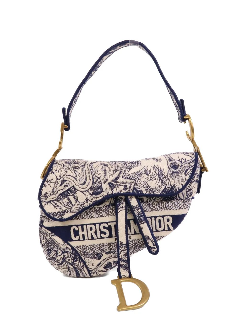 Saddle canvas shoulder bag