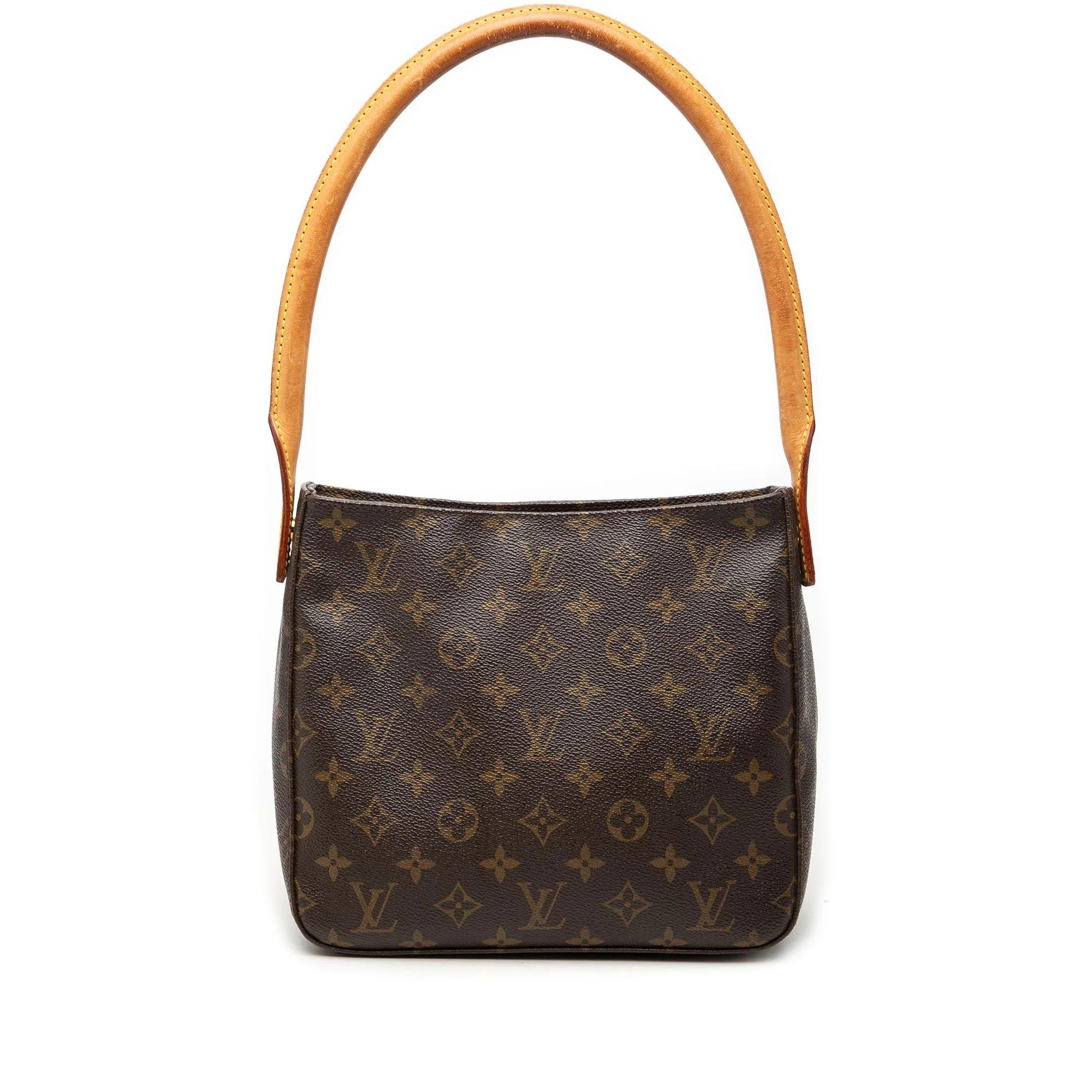 Looping leather handbag