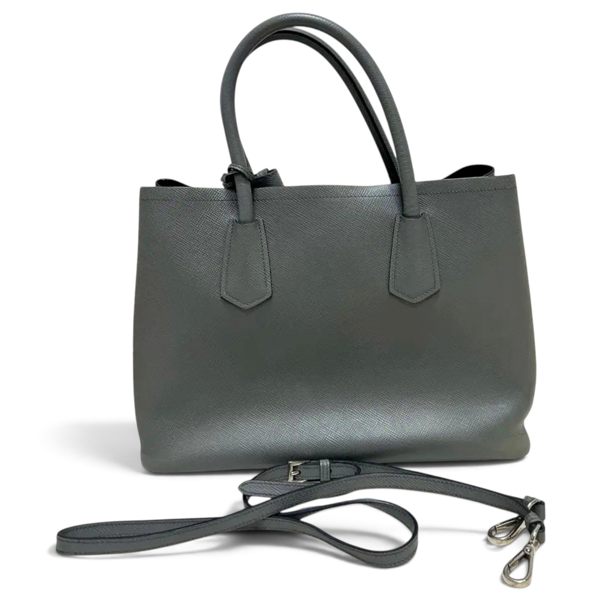 Double leather crossbody bag