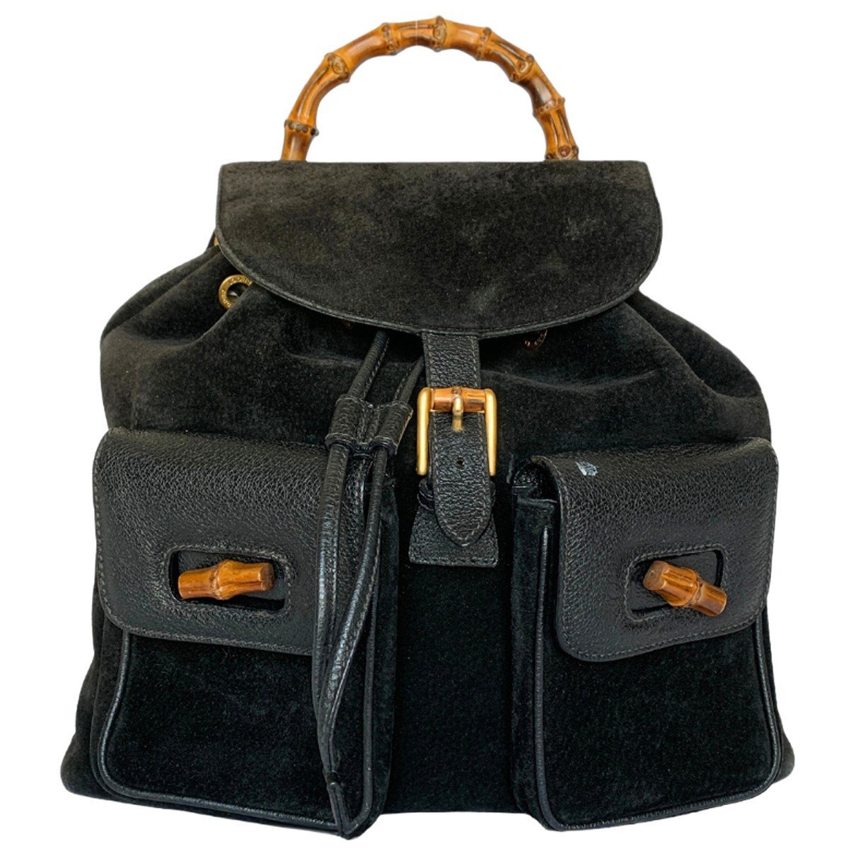 Vintage Bamboo leather backpack
