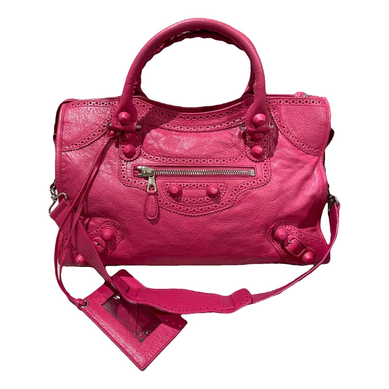 Classic Metalic leather handbag