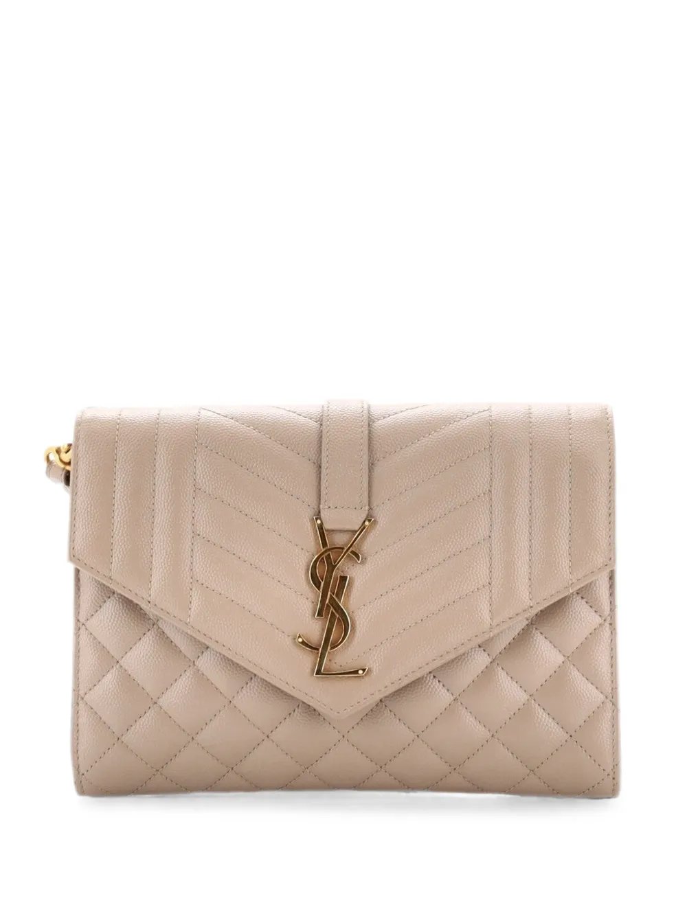 Classic Monogram Envelope Wristlet Mixed Matelasse Leather clutch bag