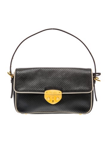 Saffiano Lux Leather Perforated Saffiano Fori Baguette