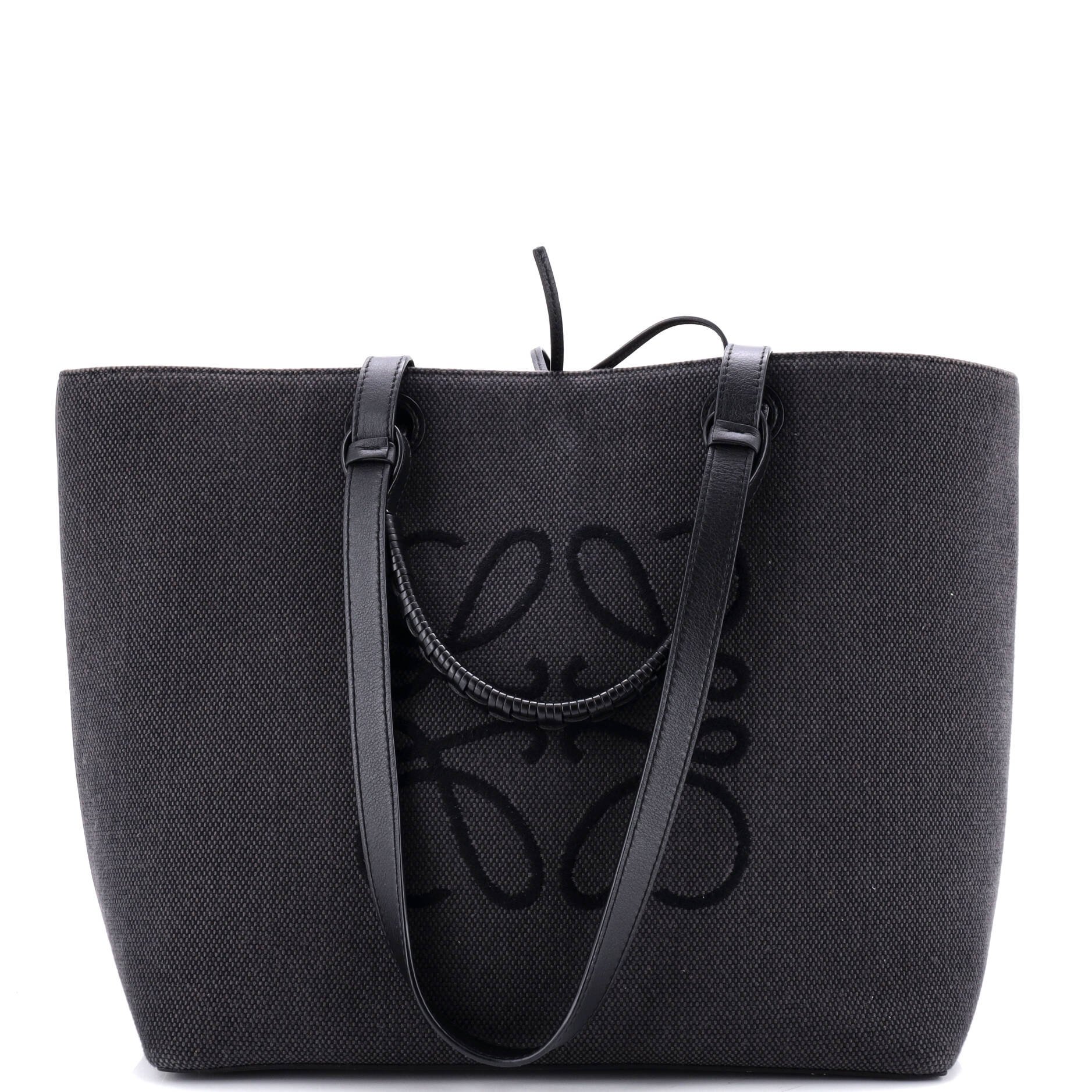 Anagram Square Basket Tote Canvas Medium