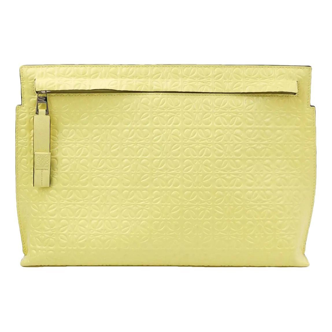 T Pouch leather clutch bag