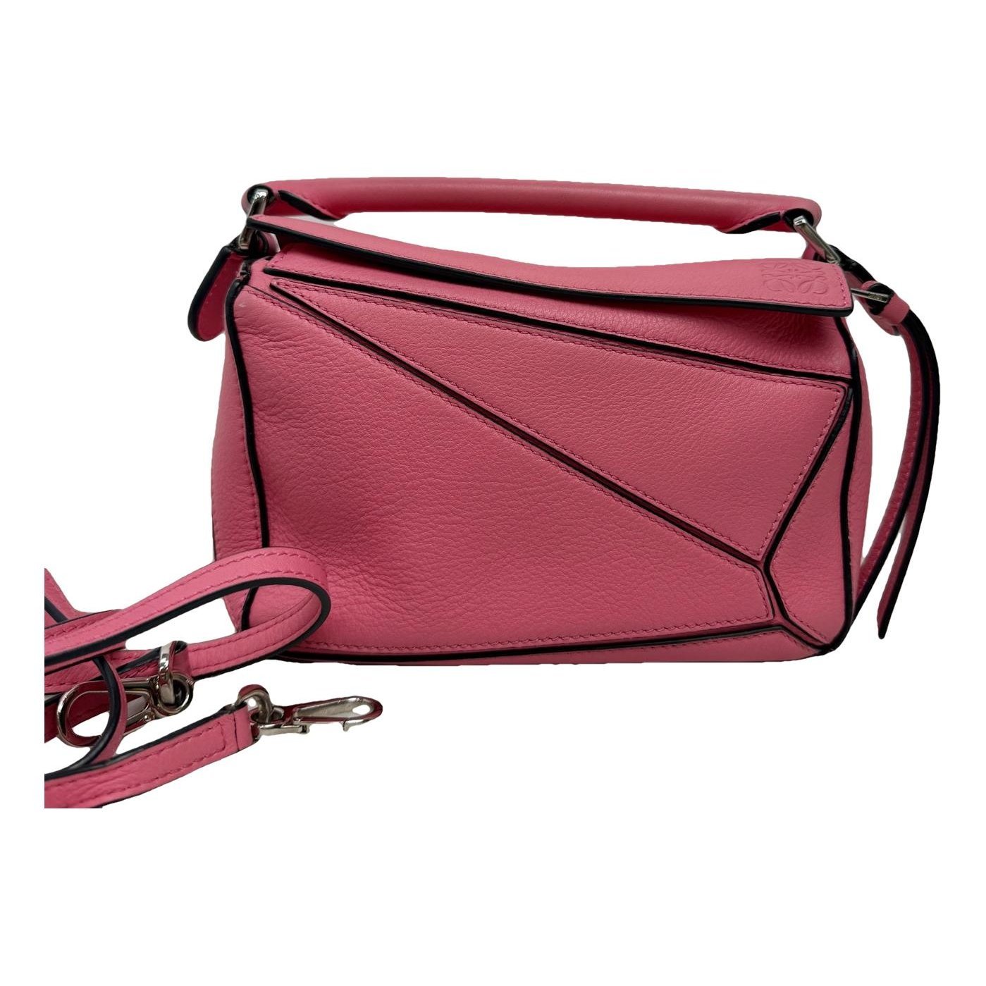 Puzzle leather handbag