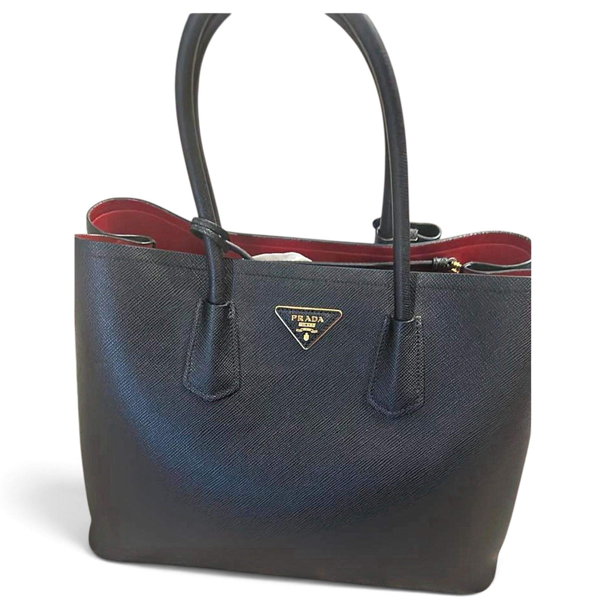 Double leather tote