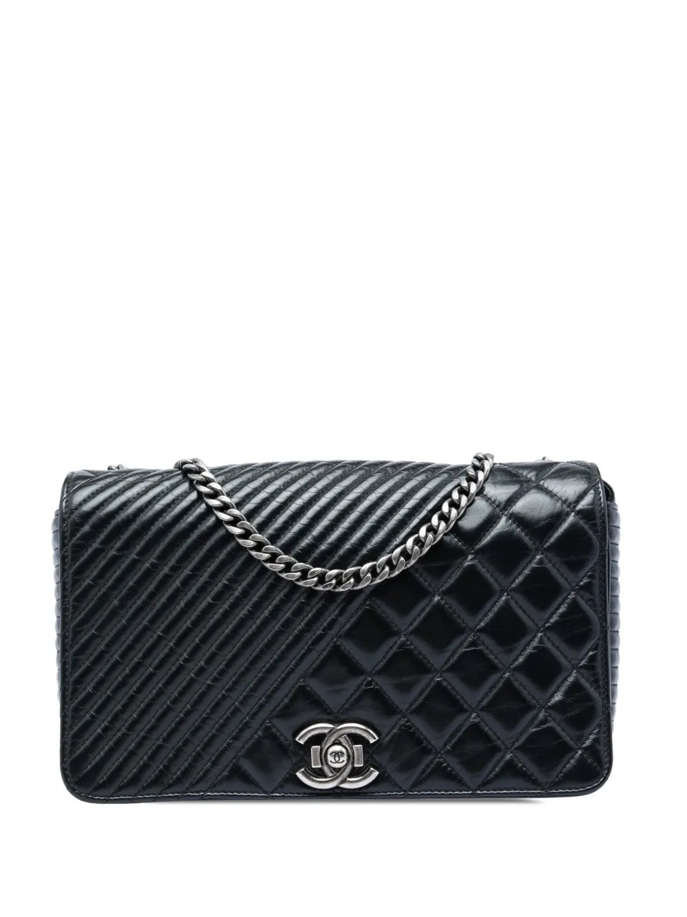 2014-2015 Medium Quilted Aged Calfskin Coco Boy Flap shoulder bag