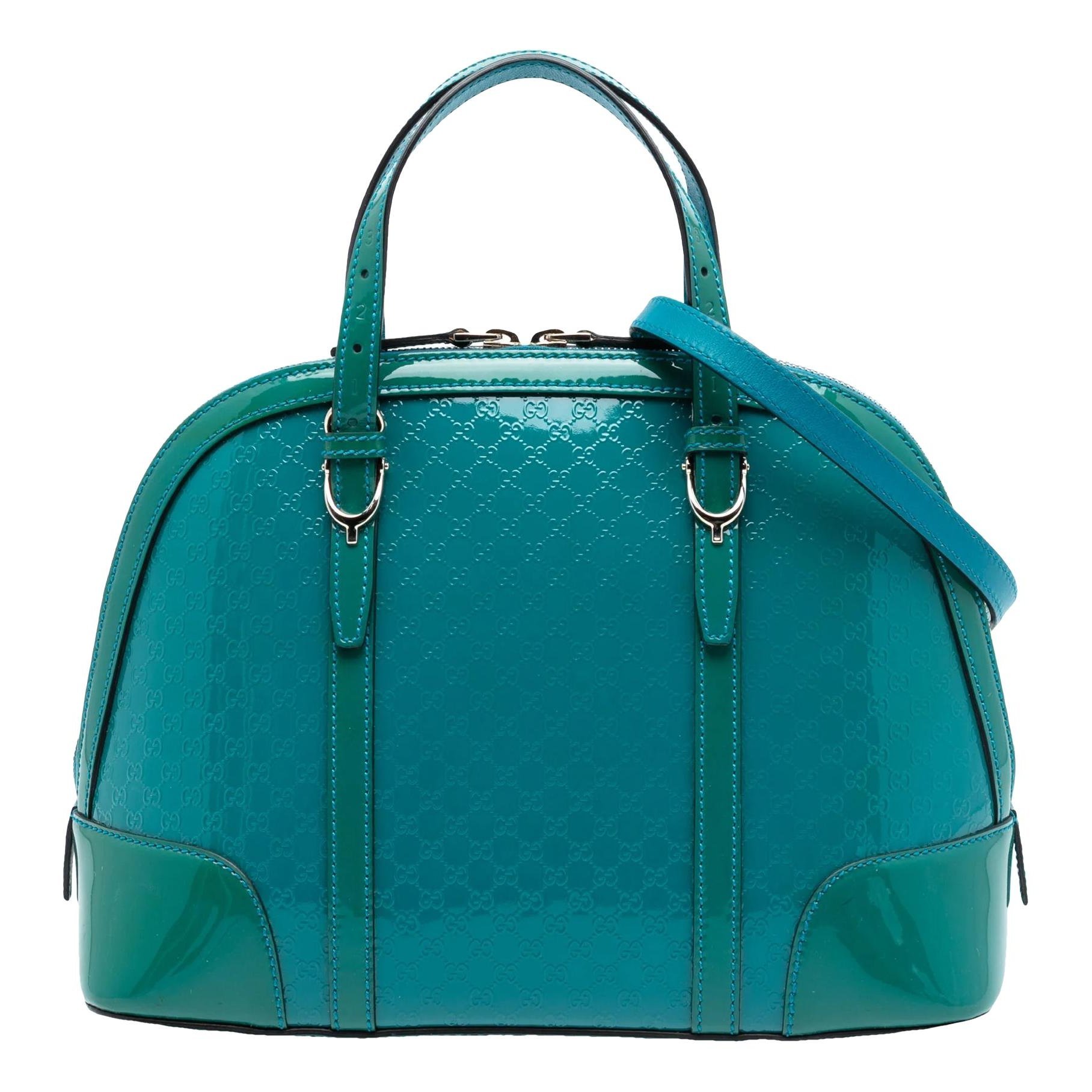 Patent leather satchel
