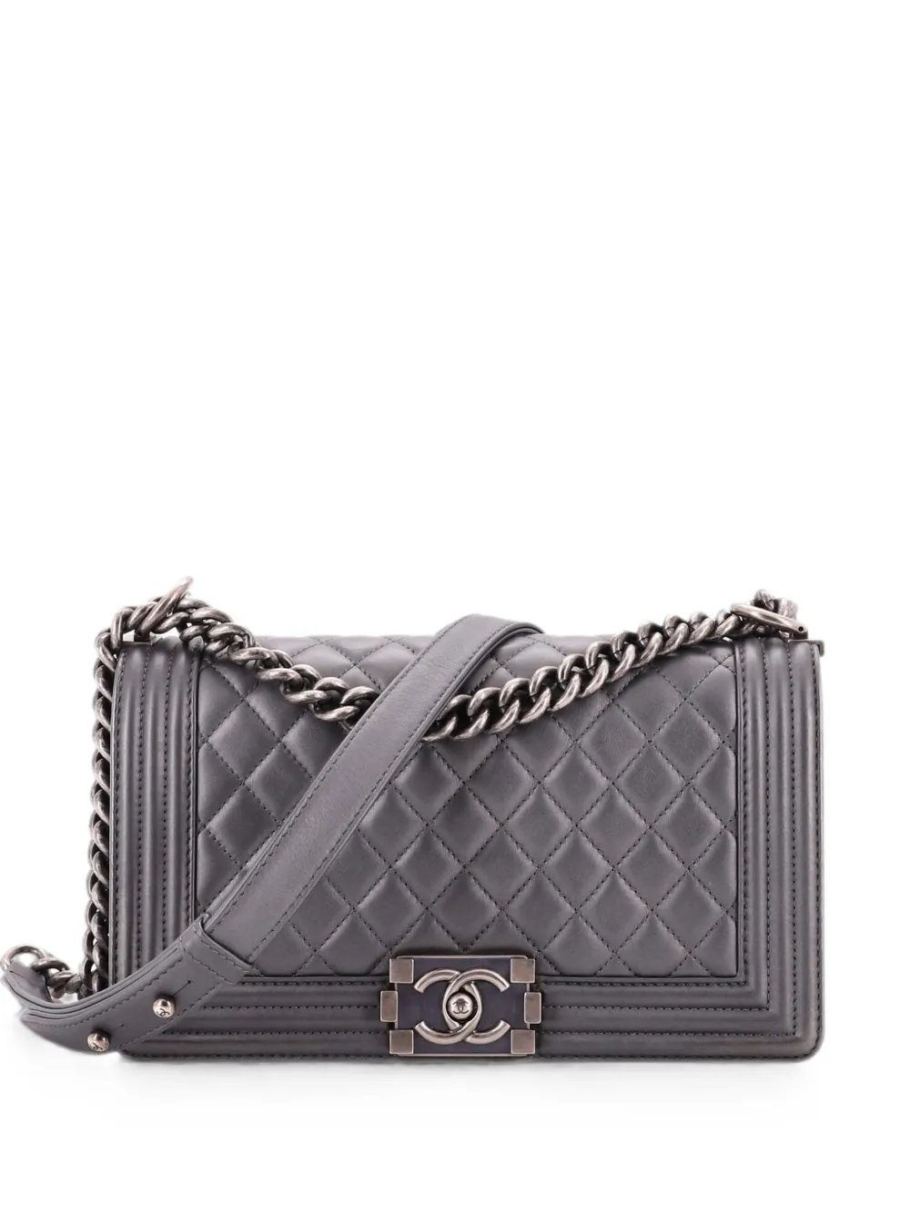Boy Flap Bag Quilted Metallic Calfskin Old Medium shoulder bag