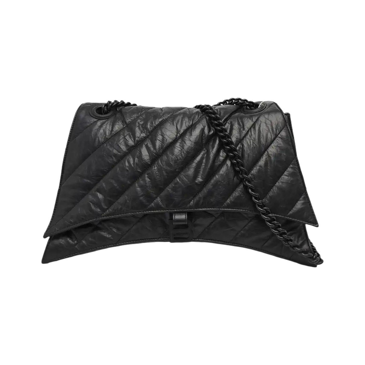 Crush leather handbag