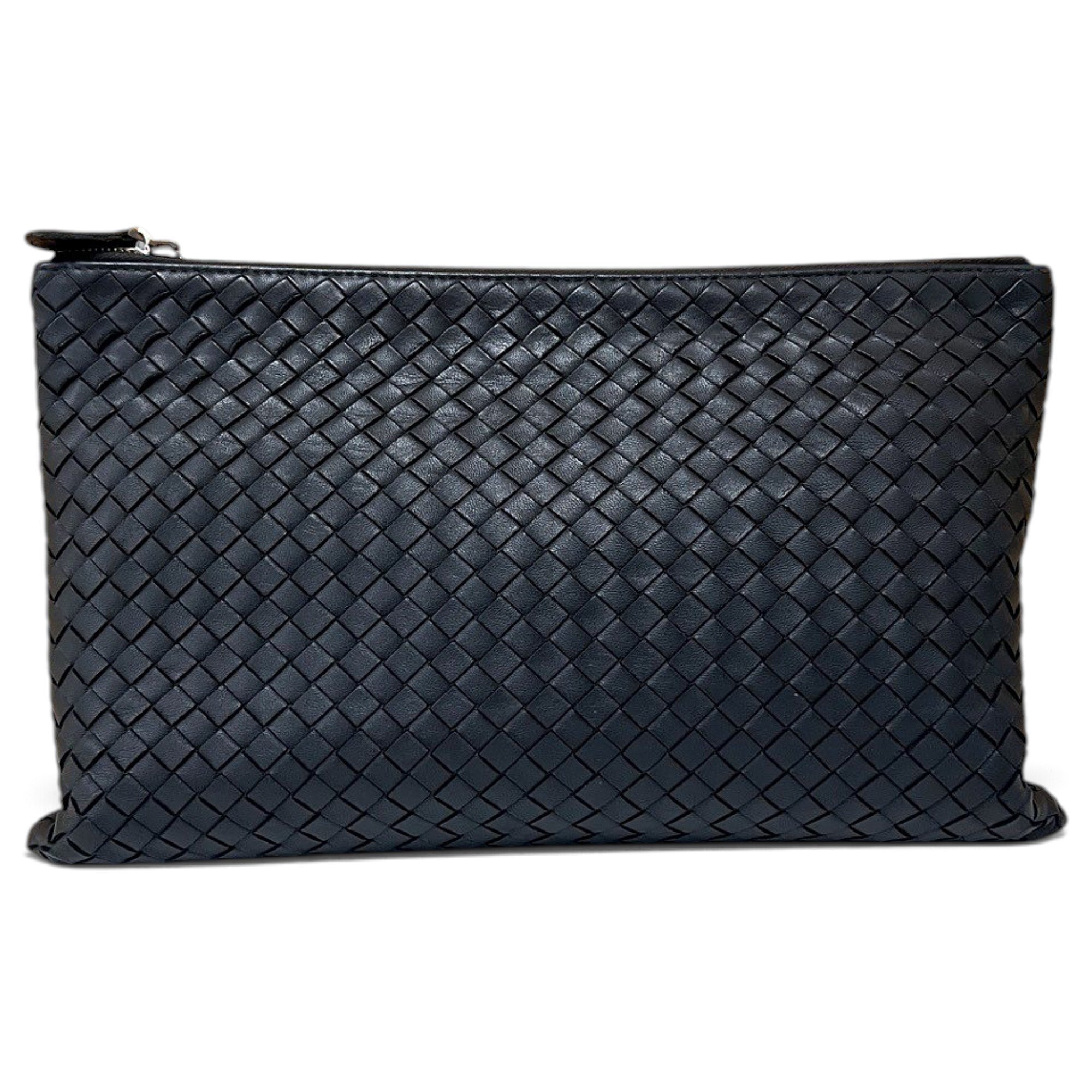 Leather clutch bag