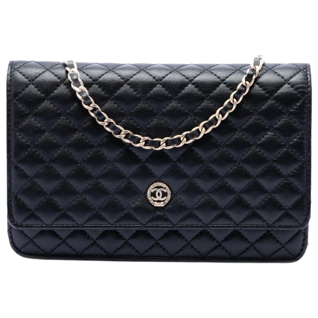 Wallet On Chain leather crossbody bag