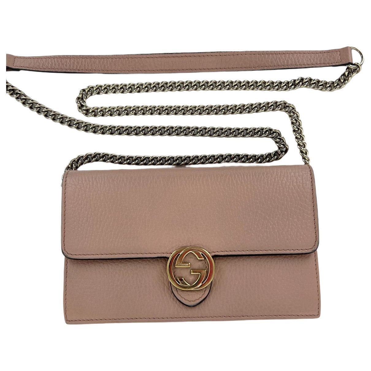 Interlocking leather crossbody bag