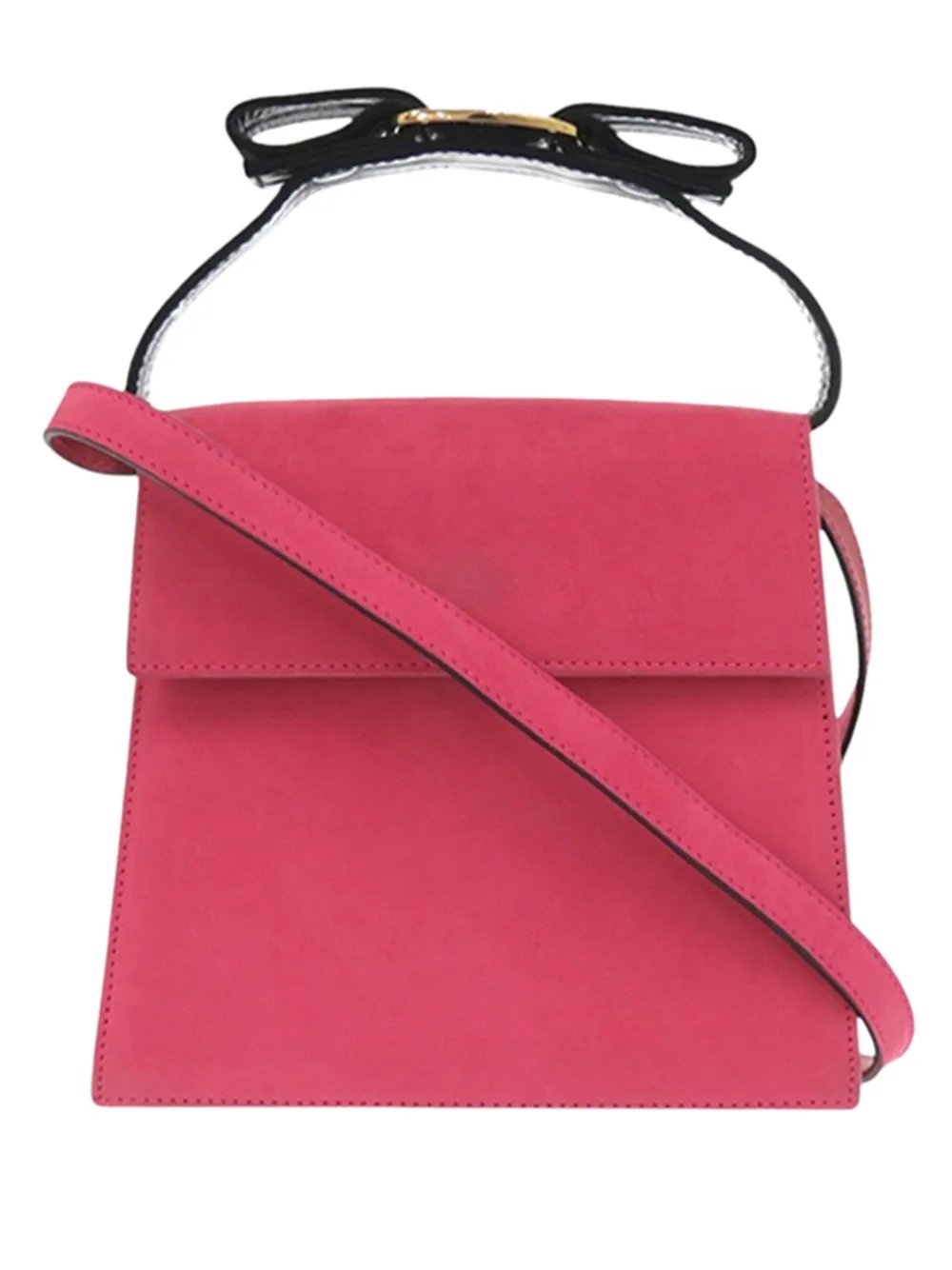 Ferragamo 2000-2026 Suede Vara Bow Top Handle Bag satchel