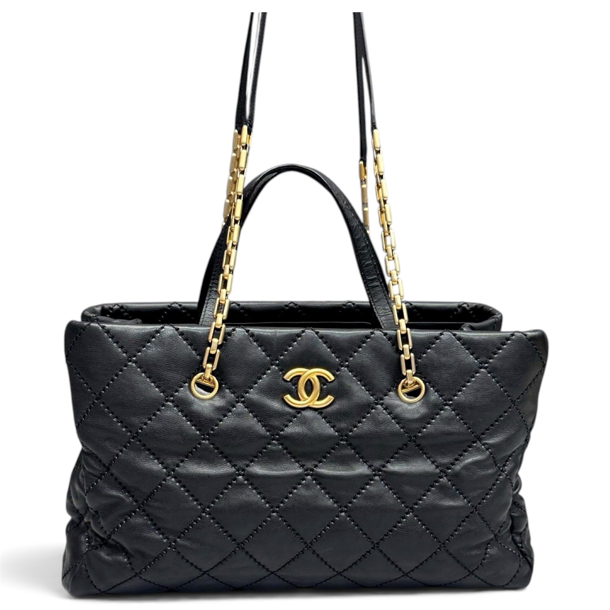Grand shopping leather tote