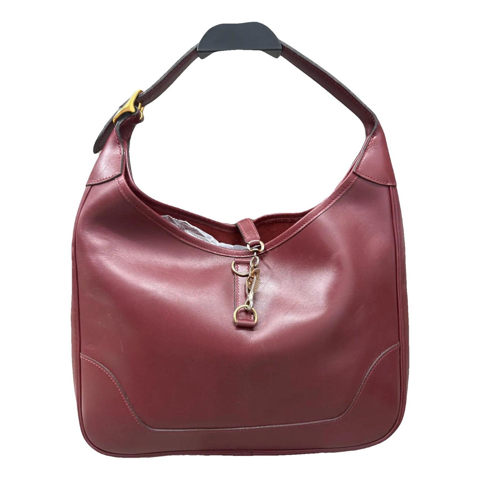 Trim leather handbag