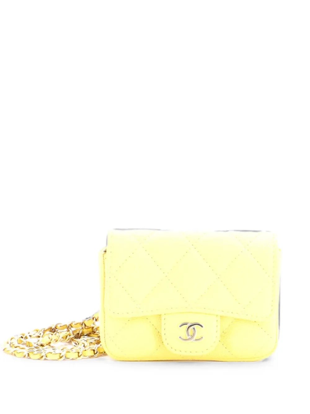 Classic Flap Chain Quilted Caviar Mini belt bag