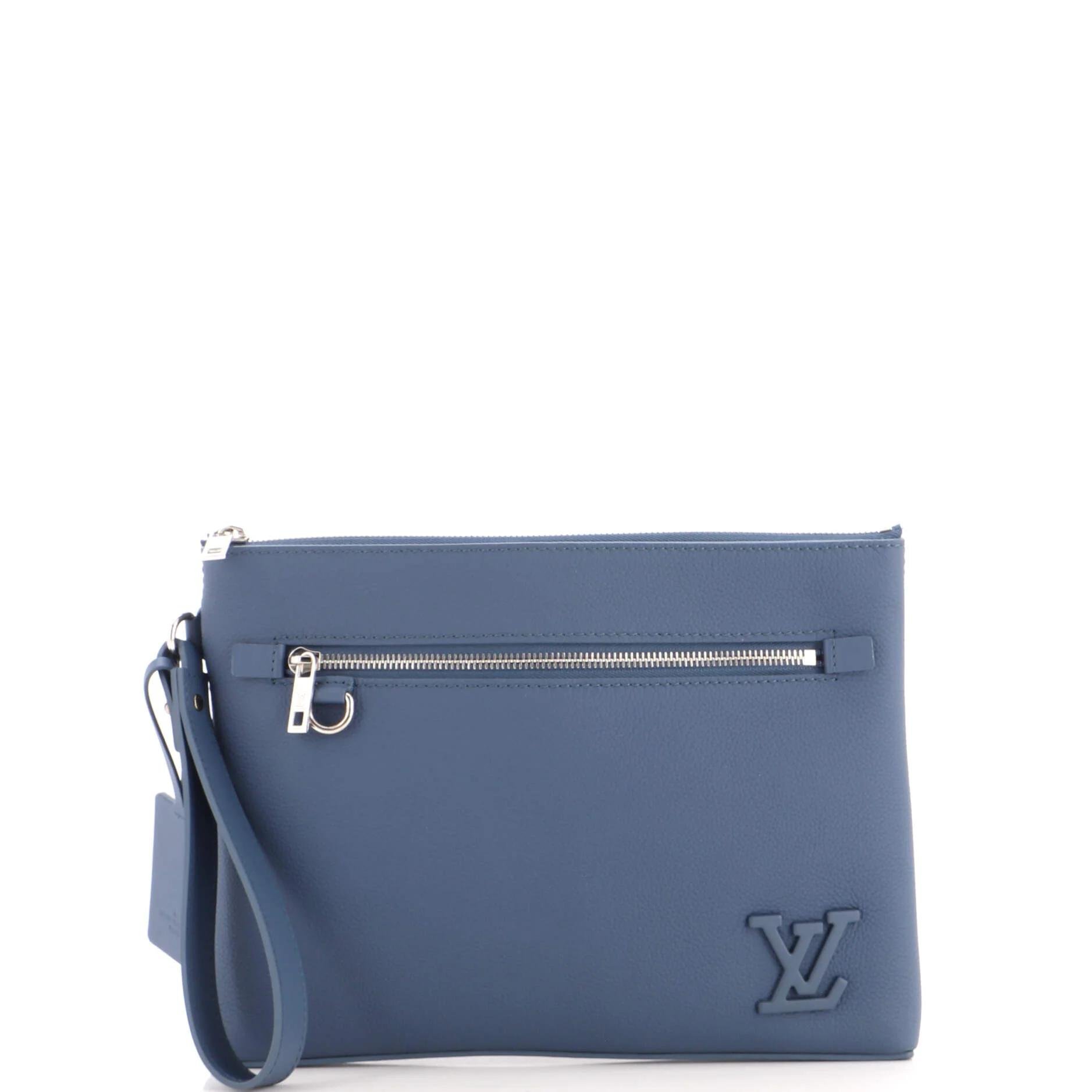 Leather clutch bag