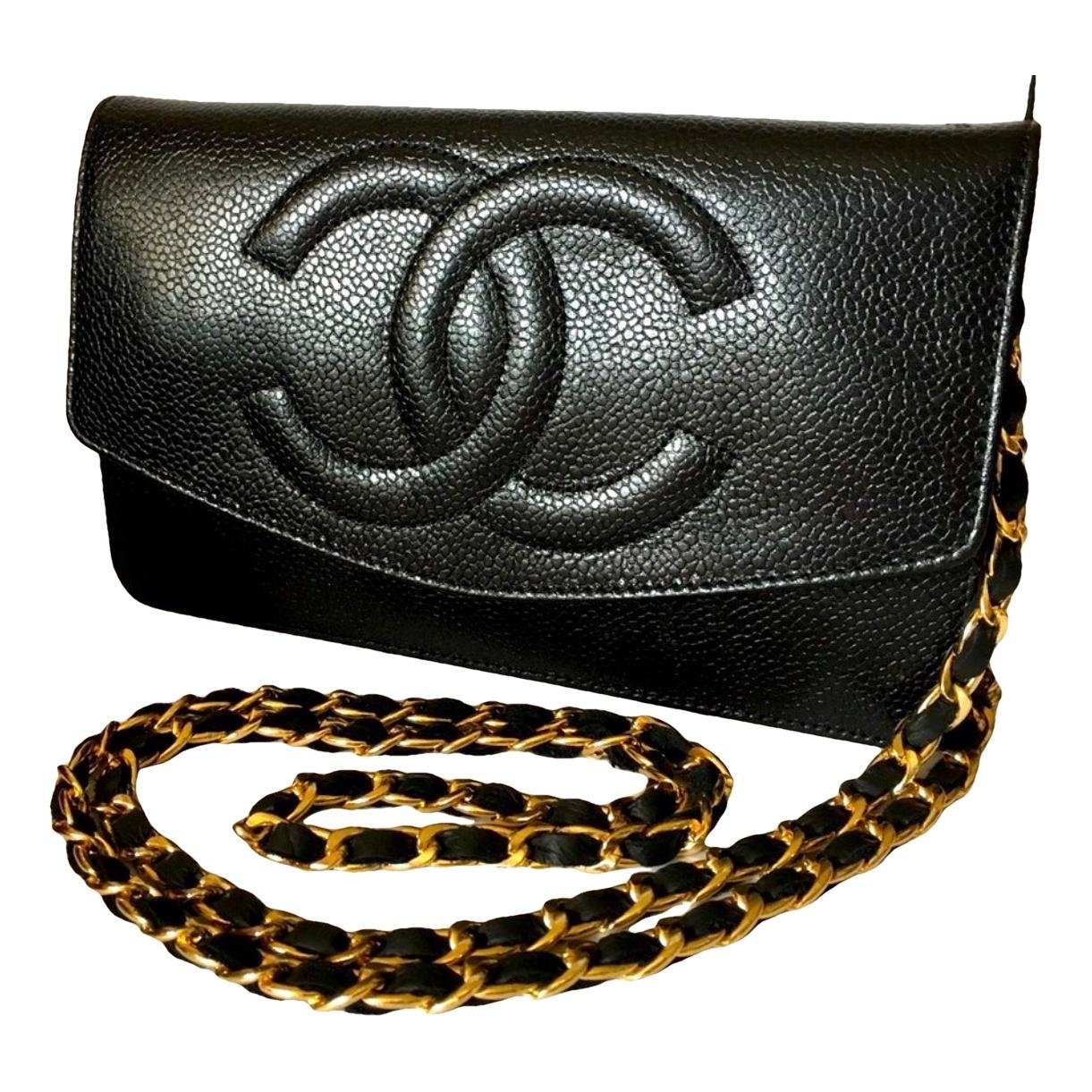 Wallet On Chain Double C leather crossbody bag
