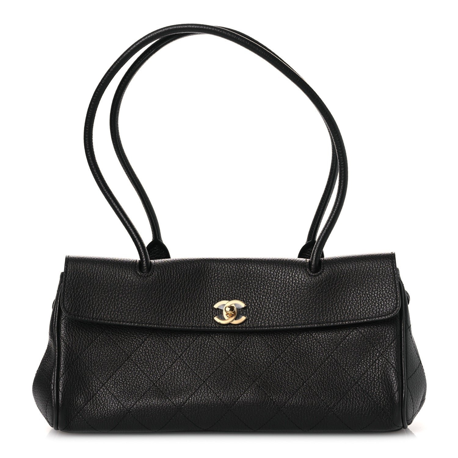 Chanel Grained Calfskin Stitched Urban Essentials Small Shopping Bag Black