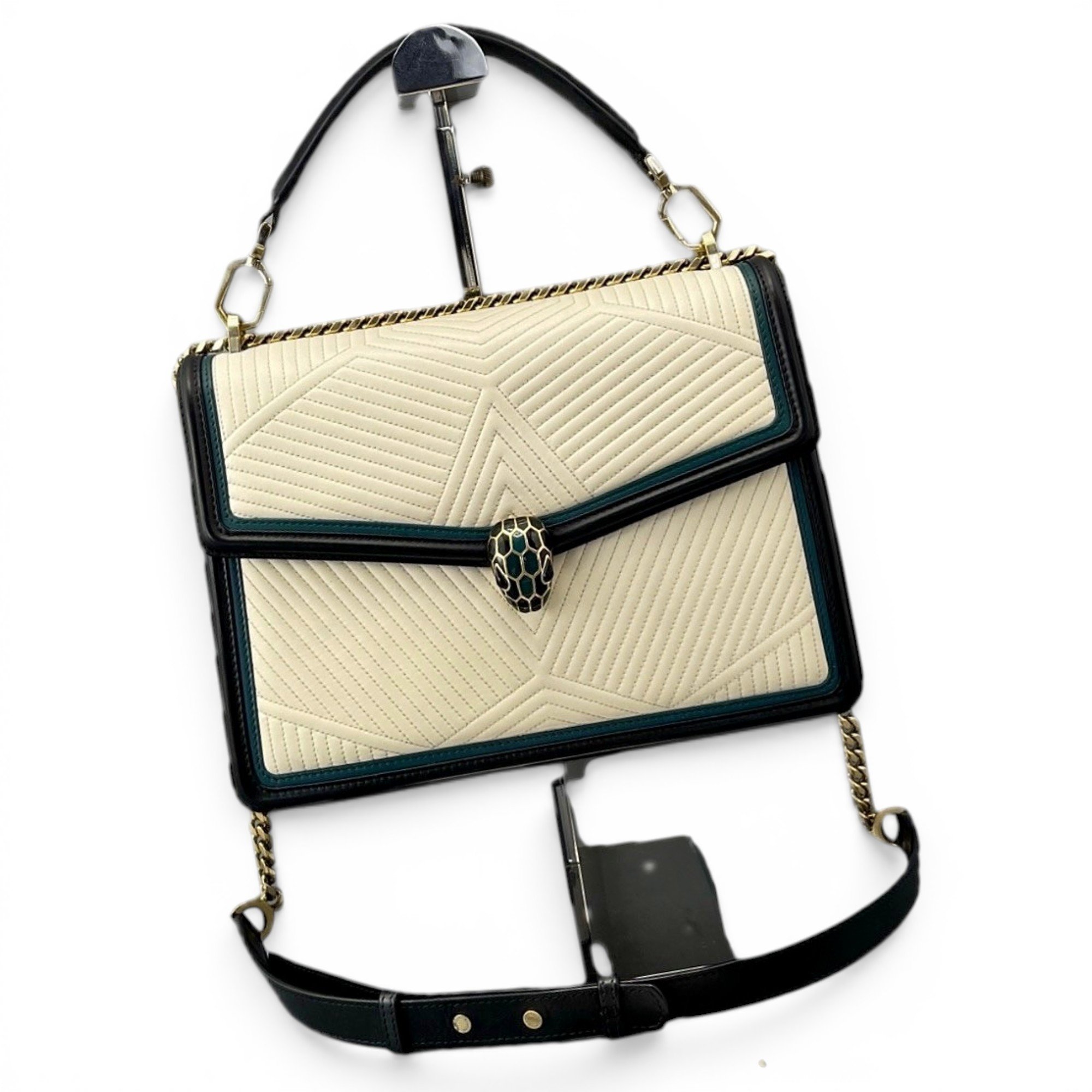 Serpenti leather handbag