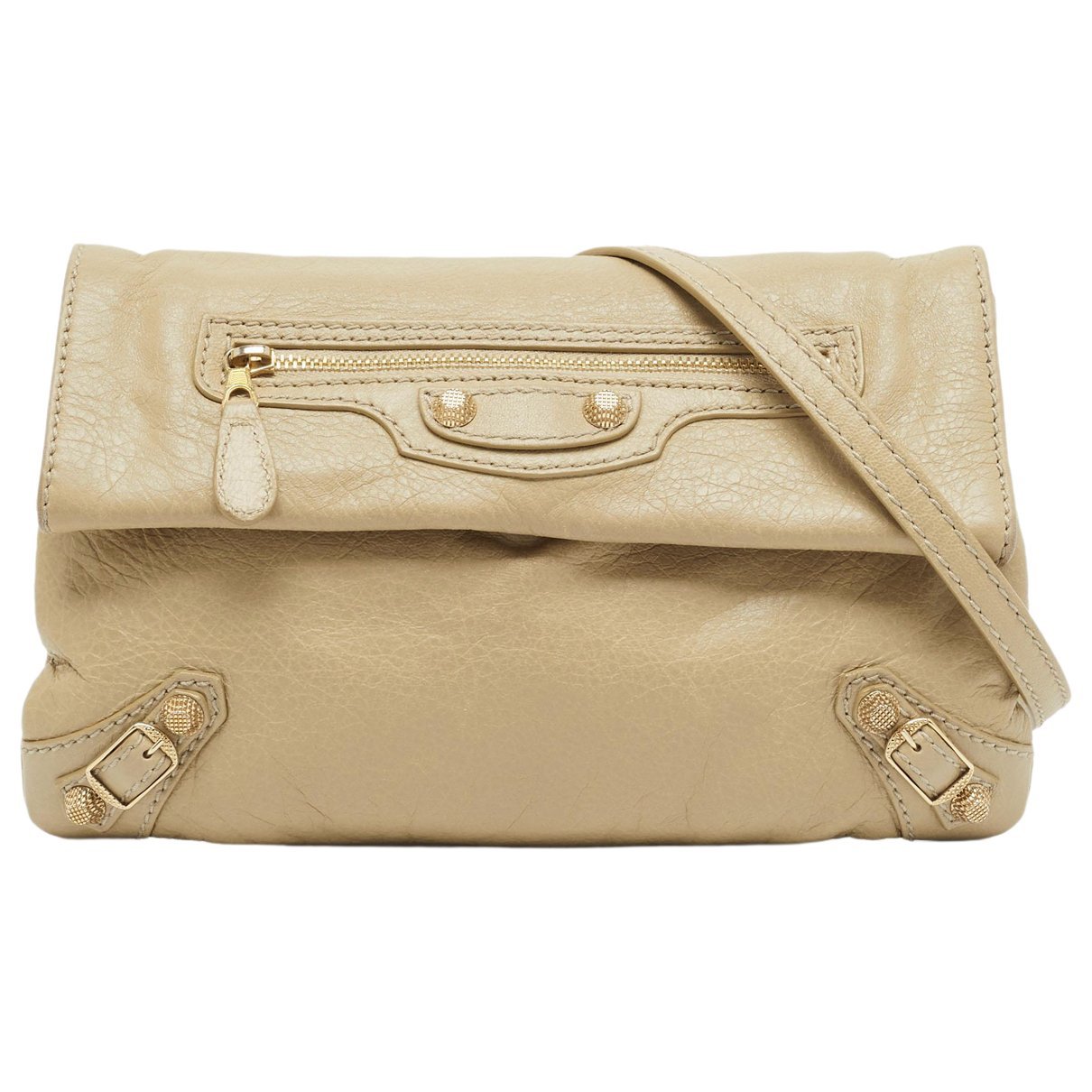 Leather clutch bag
