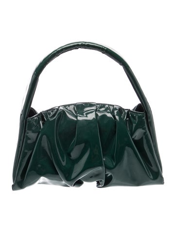 Themoire Patent Leather Shoulder Bag