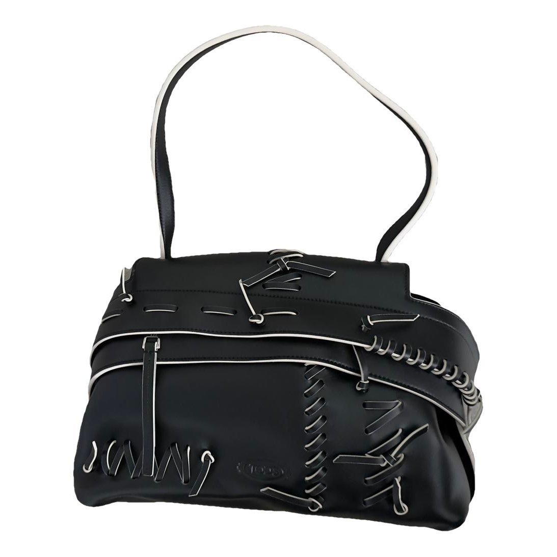 Wave leather handbag