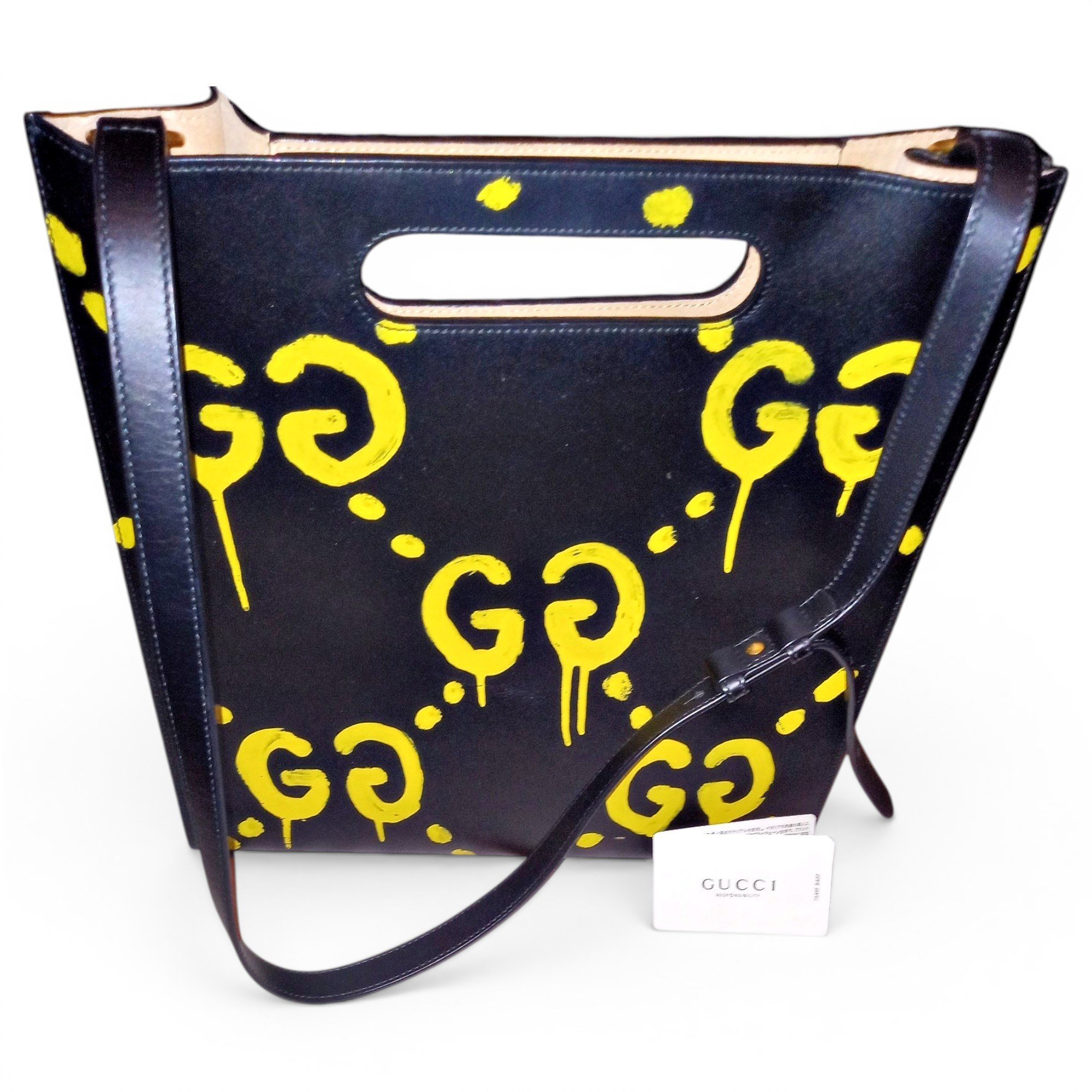Ophidia Top Handle leather handbag