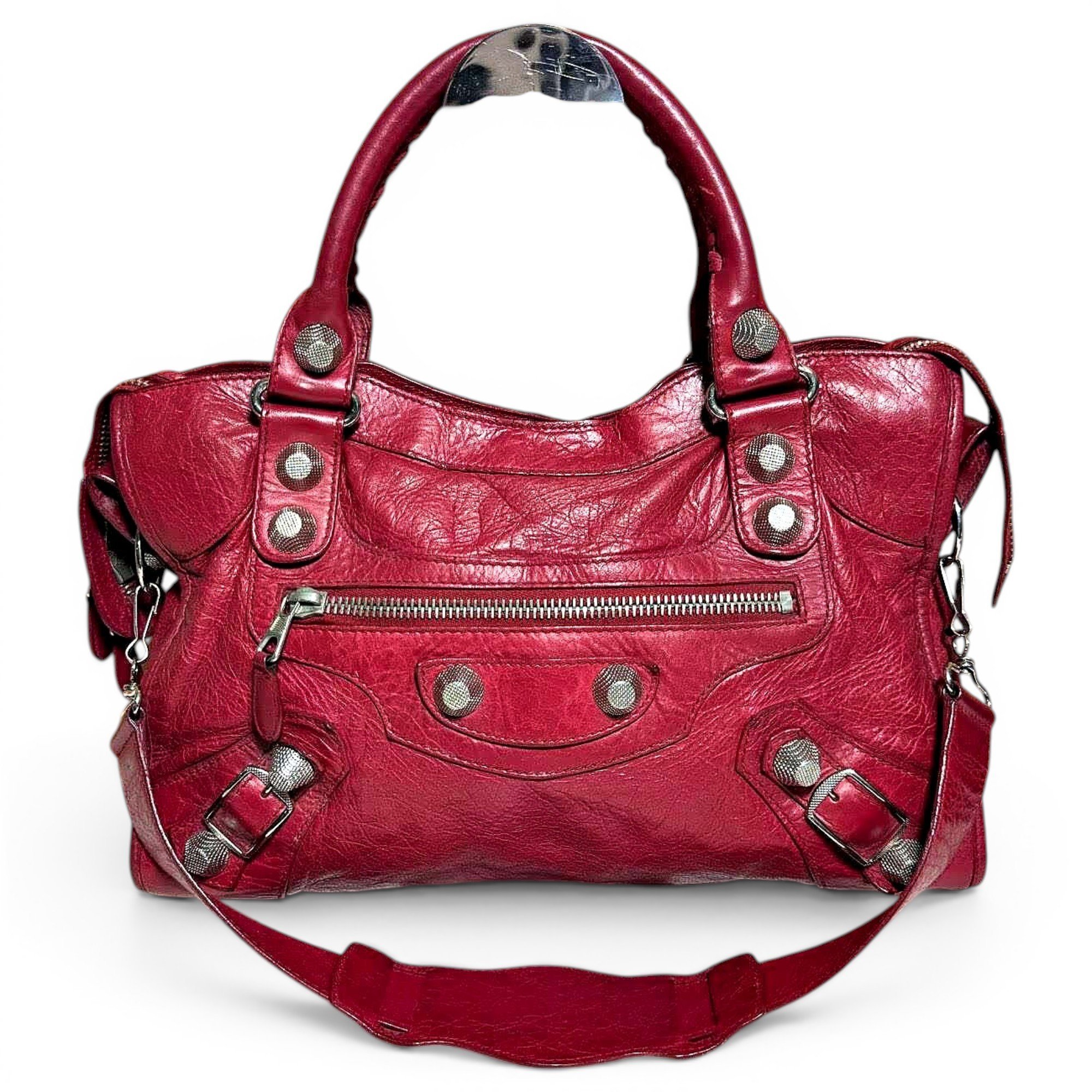 Classic Metalic leather handbag