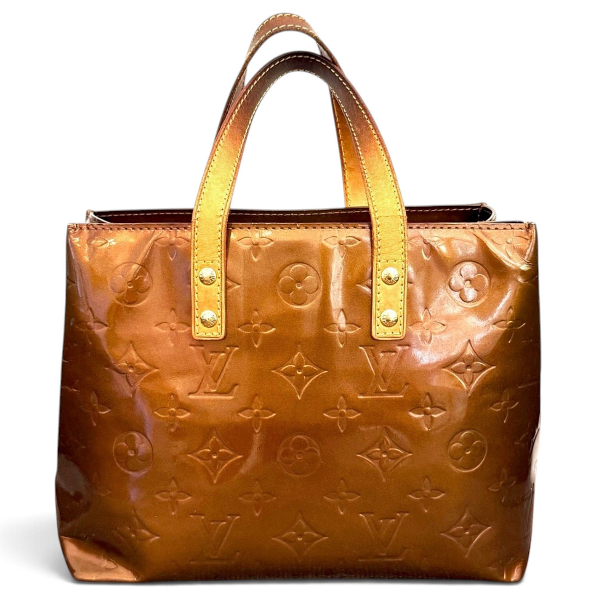 Reade patent leather handbag