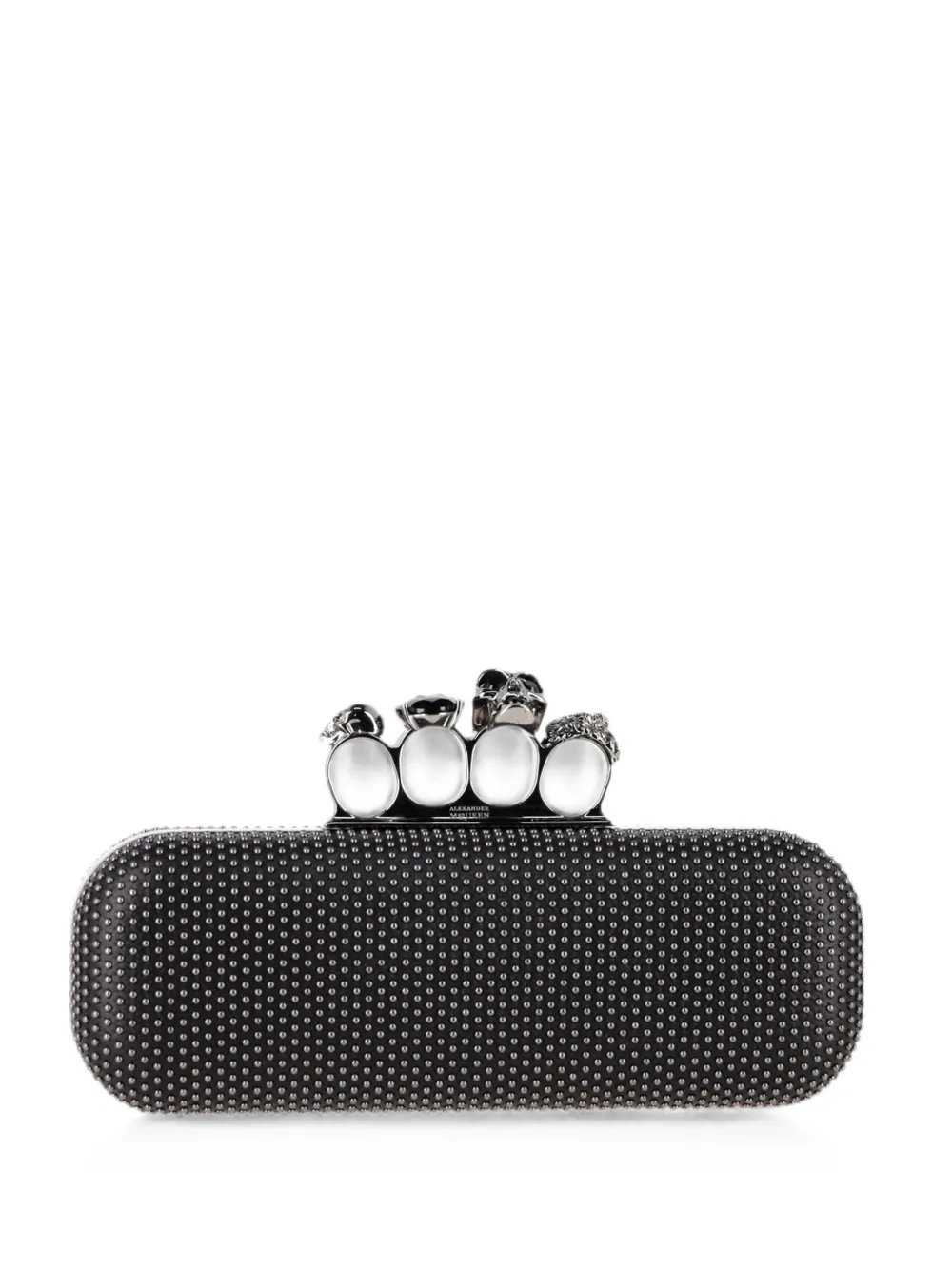 Alexander McQueen Skull Knuckle studded clutch bag