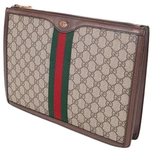 Leather clutch bag
