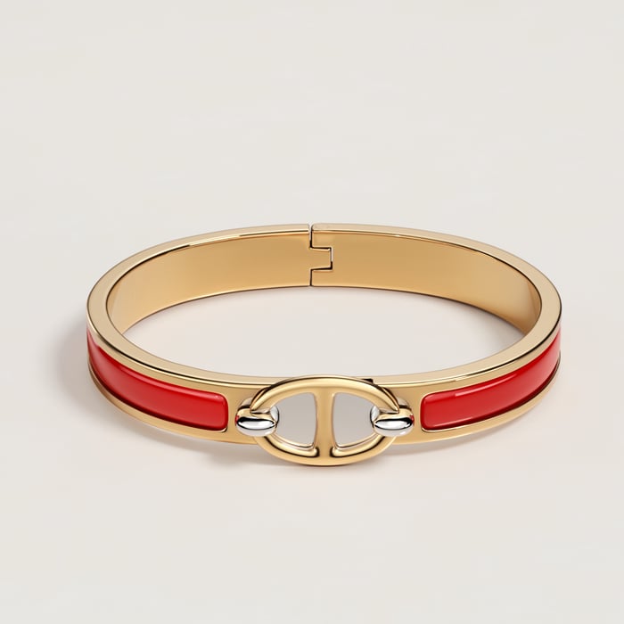 Rouge Amarante Mini Clic Chaine d'Ancre Bracelet