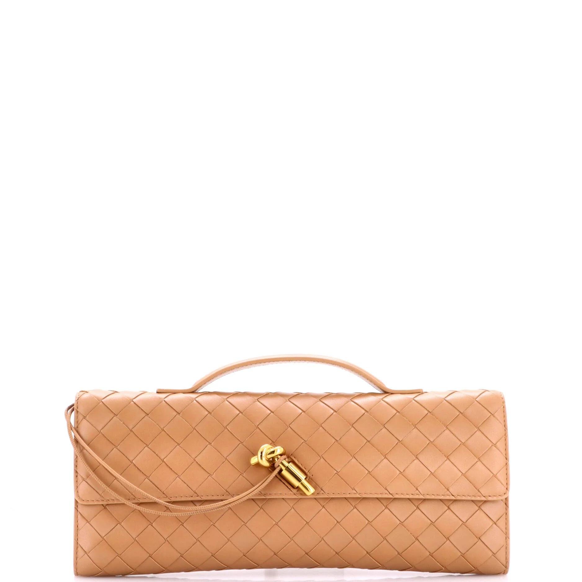 Leather clutch bag