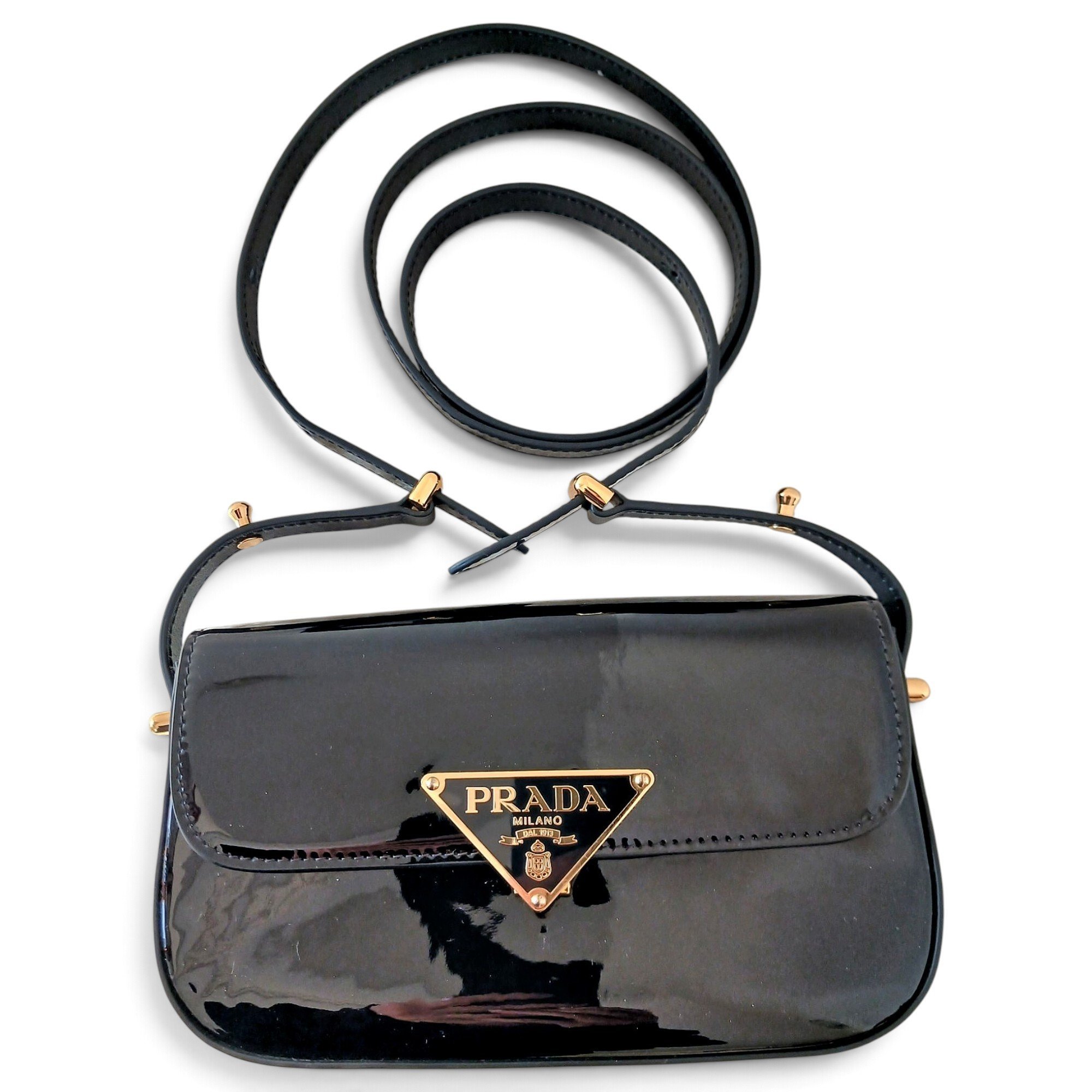 Cleo patent leather handbag