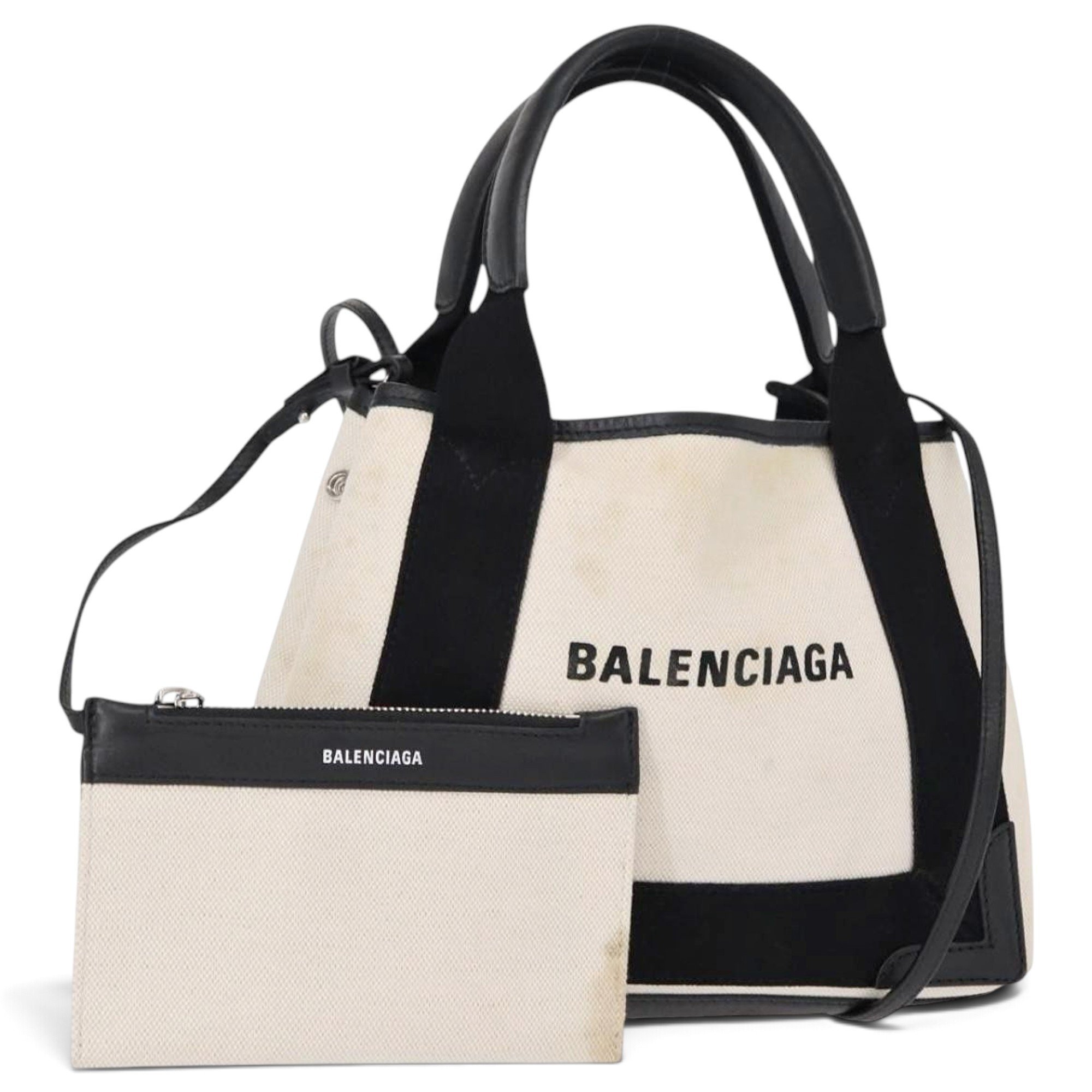 Navy cabas cloth tote