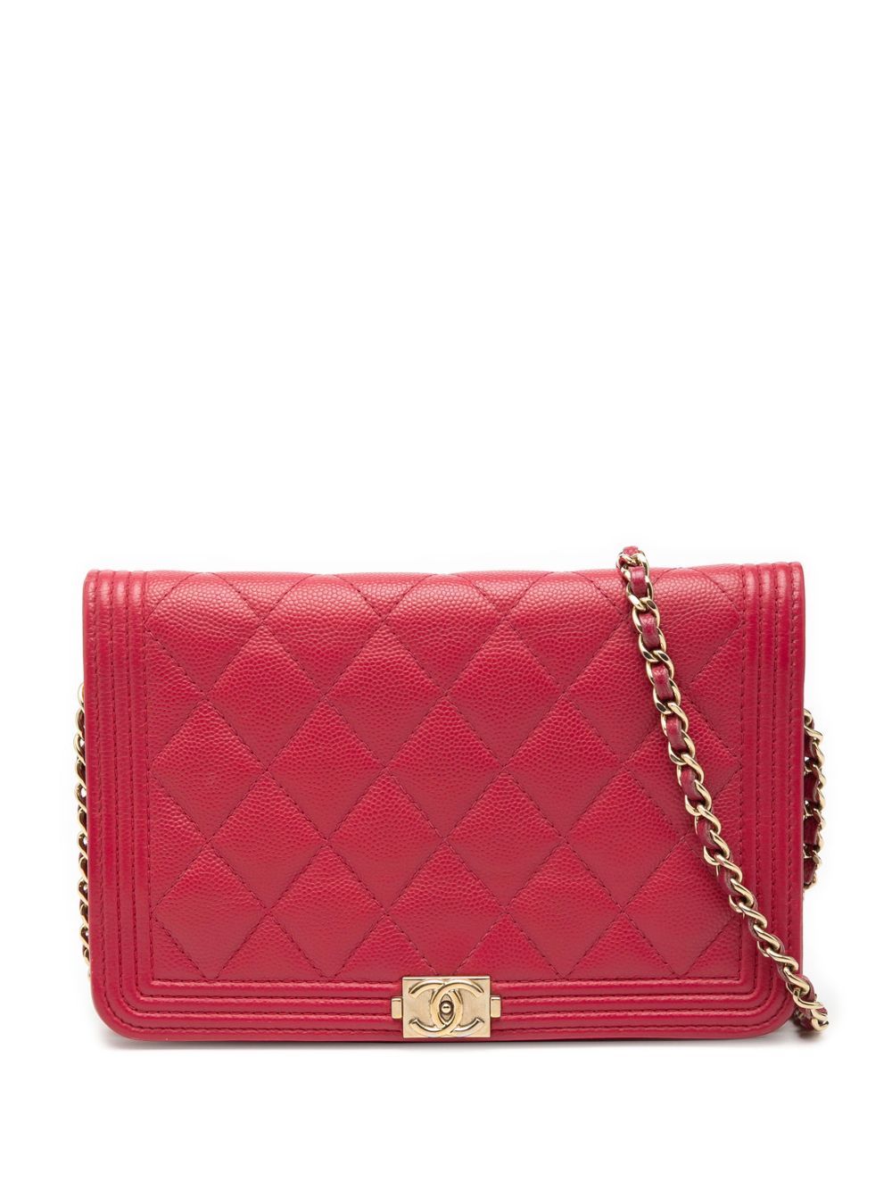 2016-2017 Quilted Caviar Boy Wallet on Chain crossbody bag
