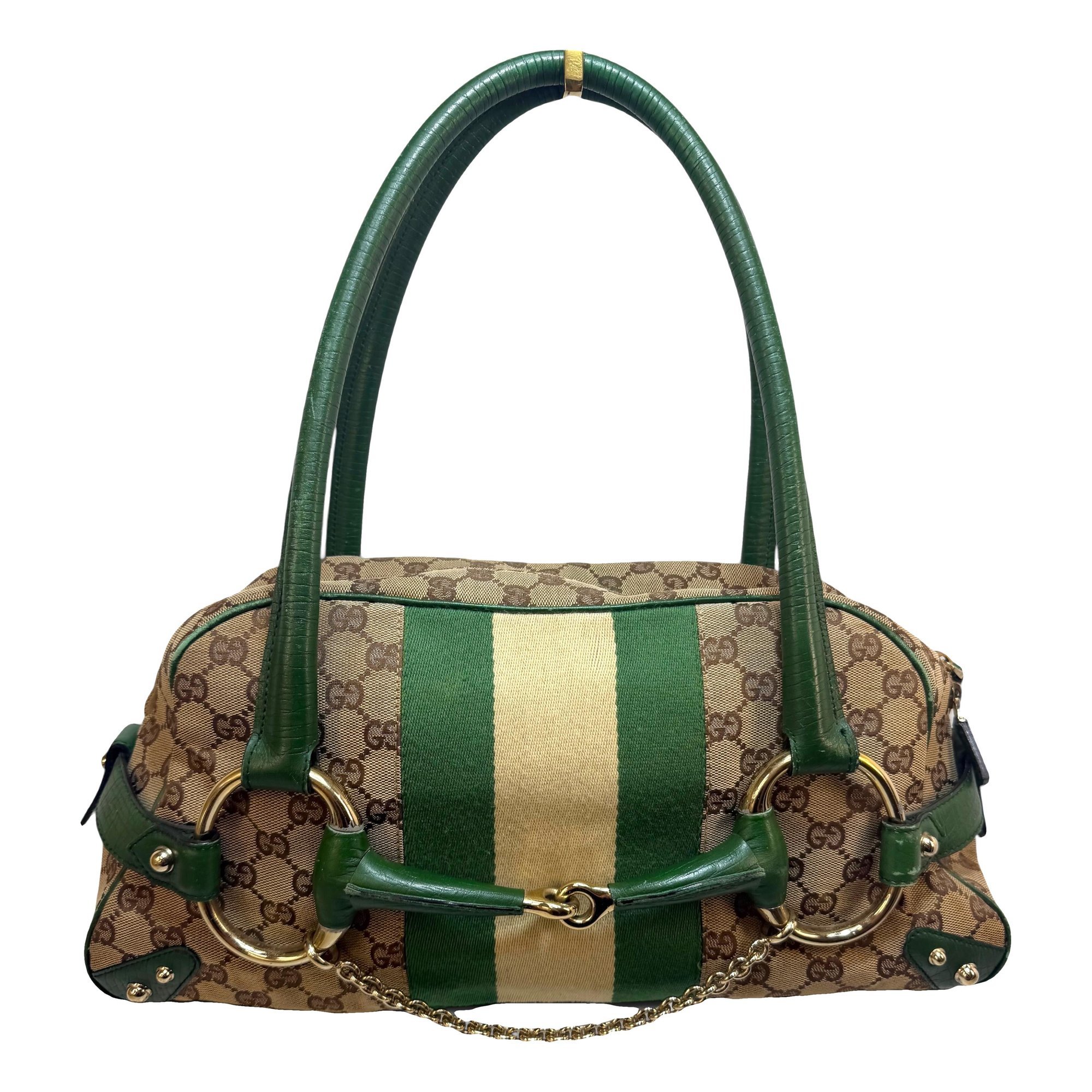 Horsebit Chain cloth handbag