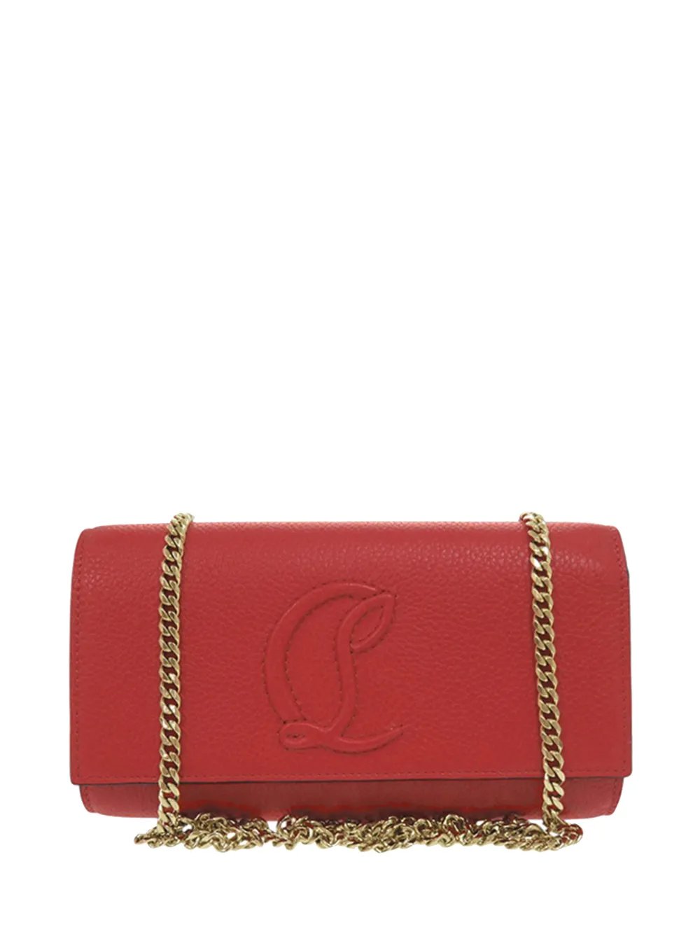 Christian Louboutin 2000-2026 Grained Calfskin By My Side Wallet on Chain crossbody bag
