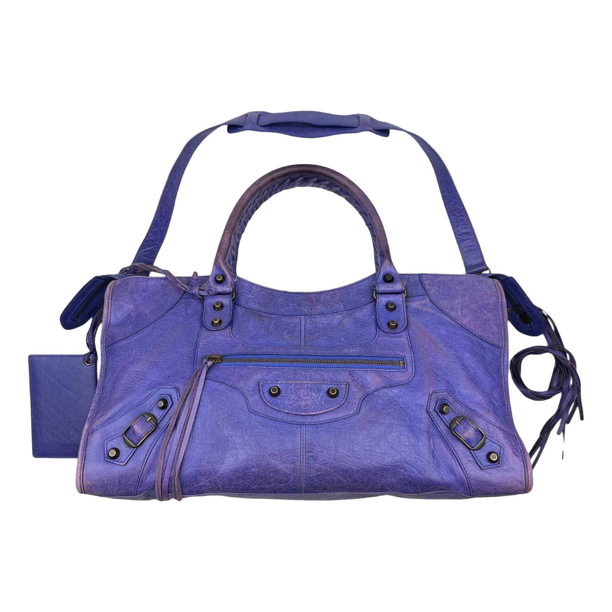 City leather handbag