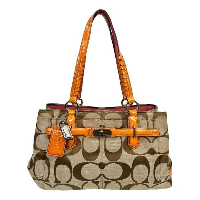 Patent leather handbag