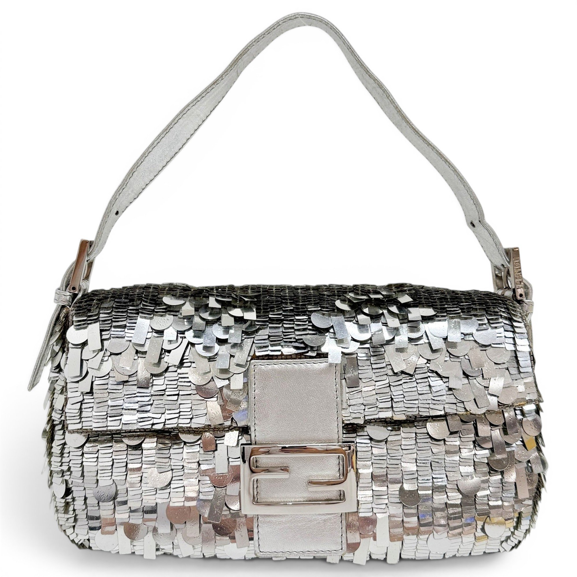 Baguette glitter handbag
