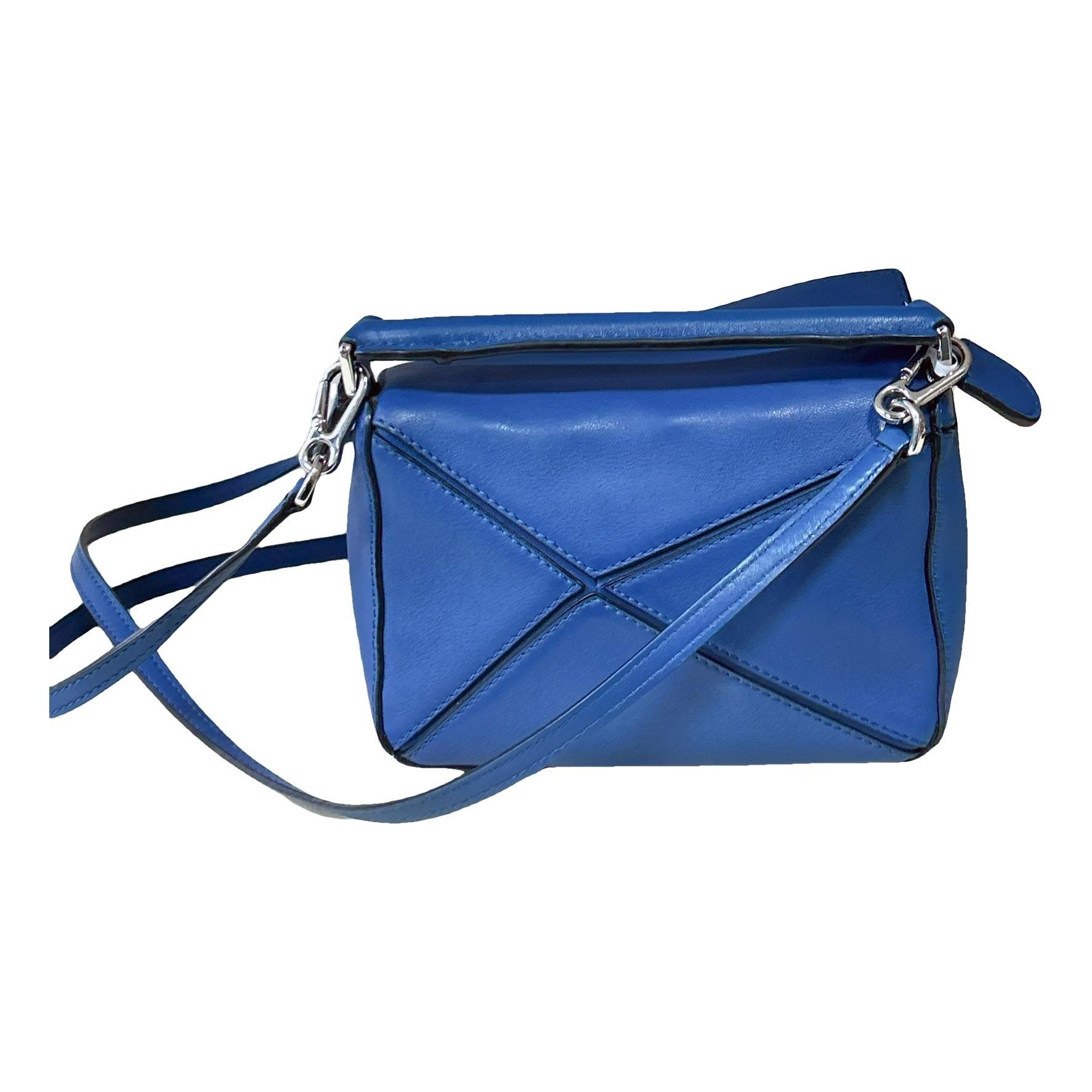 Puzzle leather handbag