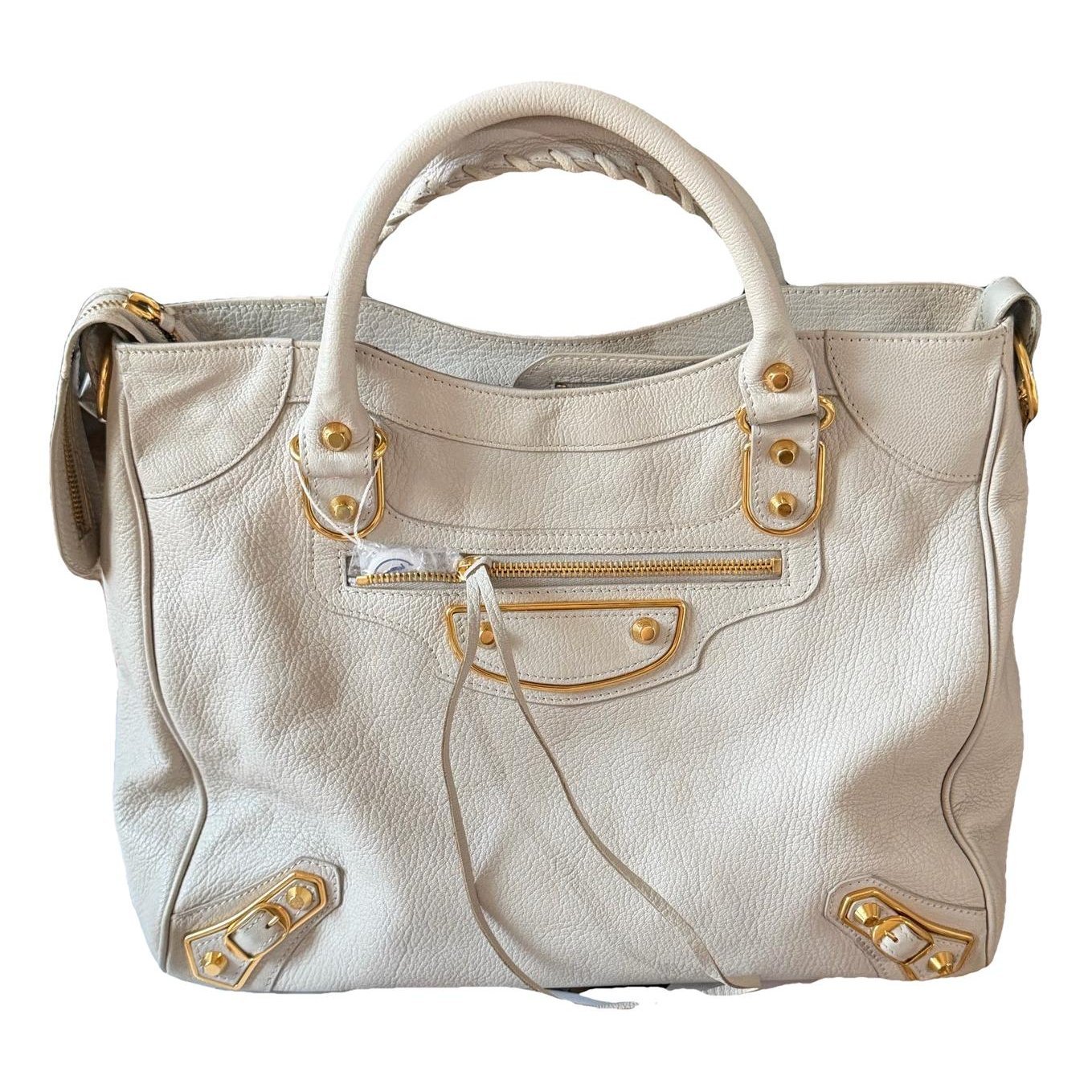 City leather handbag
