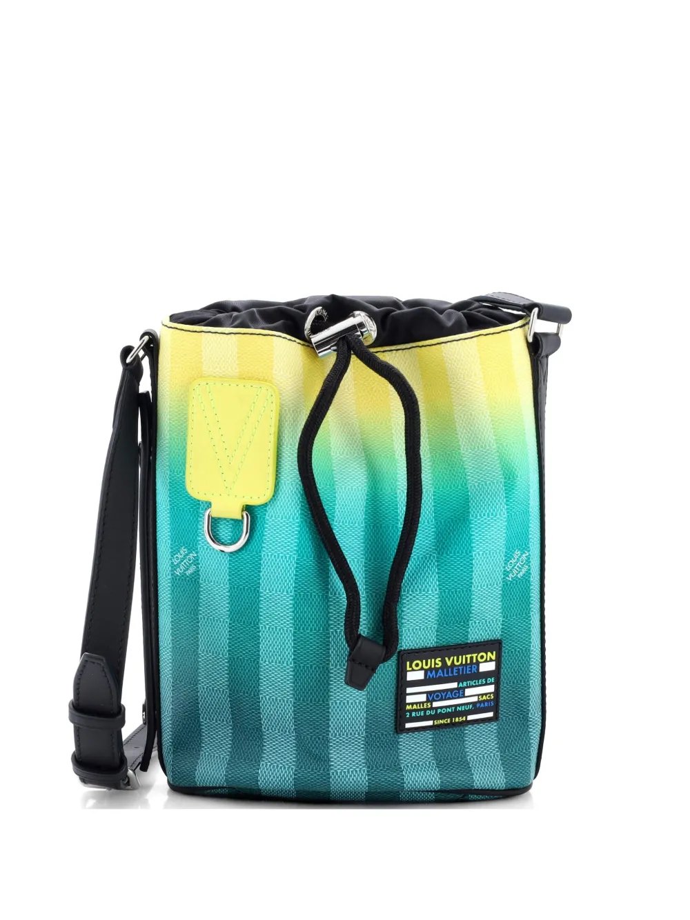Sac Marin Bag Limited Edition Gradient Damier Stripes BB crossbody bag