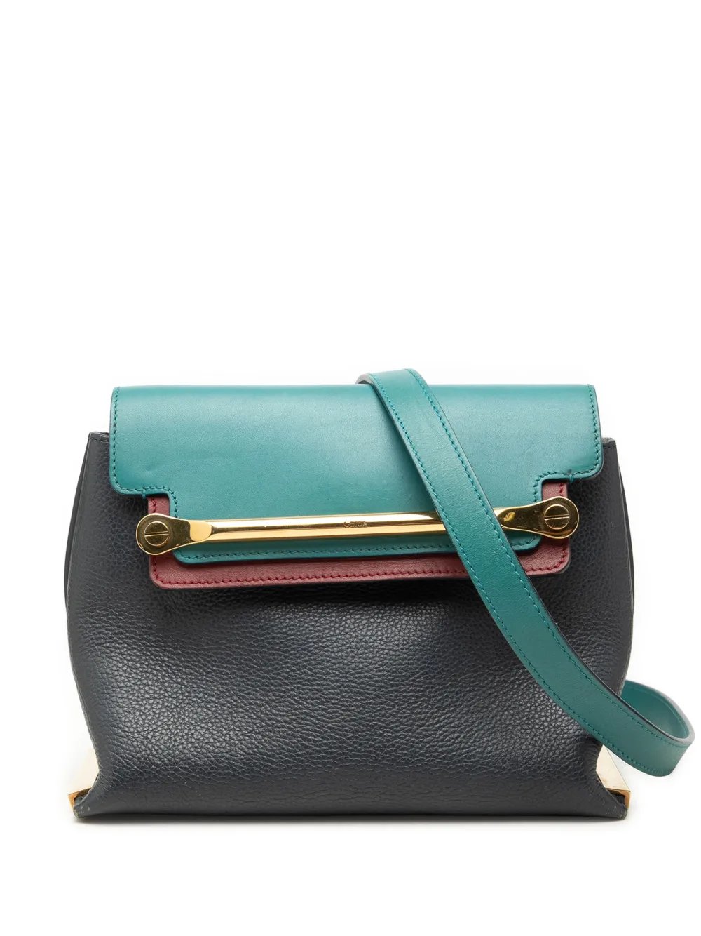 2002-2026 Small Tricolor Leather Clare crossbody bag